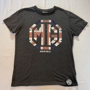 MG Heather Black w/ Gold/White MG Logo, Size M Casual Everyday Made in Turkey